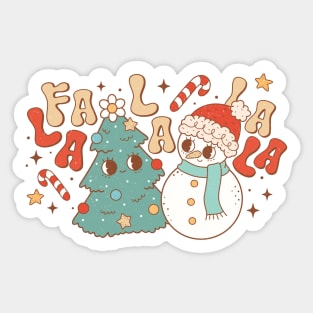 Fa La La La Llama Christmas Sticker